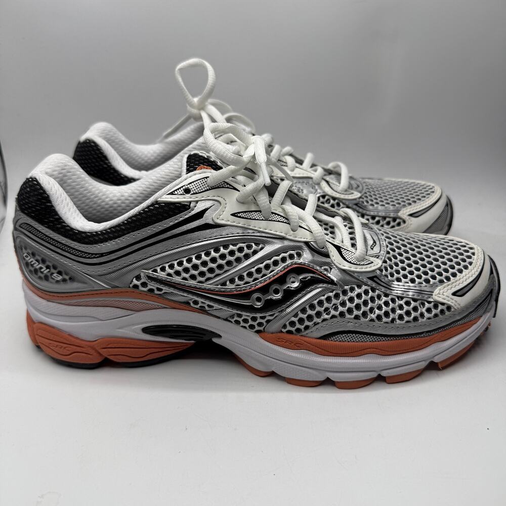 NEW Saucony ProGrid Omni 9 Sneakers Silver/Orange Size US W 11.5 / M 10 - Picture 3 of 11